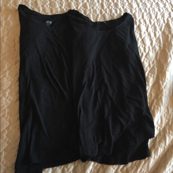 H&M Tops 2 Basic Black Shirts Size Xl Poshmark
